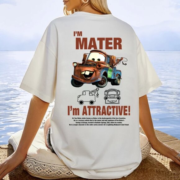 Vintage Cars Matching T-Shirt, I'm Mater Couple T-shirt - Picture 1 of 1